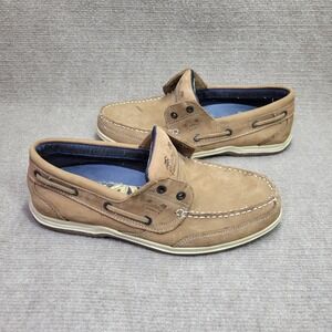 Old Maui Boat Shoes Mens‎ 9.5 Brown Deck Slip On Loafers Casual Comfort Walking
